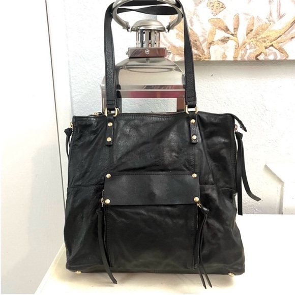 Kooba Black Leather Tote Bag - Picture 1 of 11